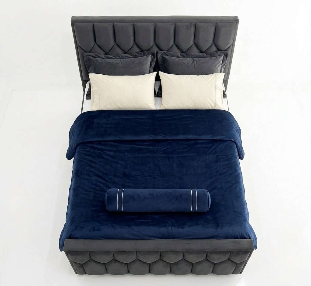 Base de Cama Doble Prisma Premium Gris - Image 5